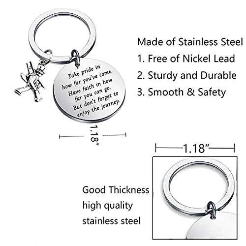 FUSTMW Electrician Keychain - Graduation and Journeyman Gifts for Coworker (Silver)