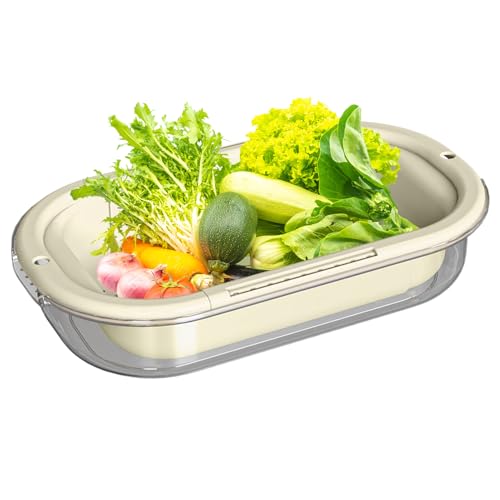 Colador Expandible Para Fregadero | Colador Y Escurridor Para Fregadero - Cesto Multiusos Compacto Para Lavar Frutas Verduras Arroz Pasta Fideos Y Preparación De Comidas