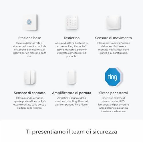 Kit Ring Alarm - XL con sirena per esterni | Sistema di allarme per la sicurezza della tua casa con monitoraggio assistito opzionale - Senza vincoli di lunga durata - Compatibile con Alexa - Immagine 4
