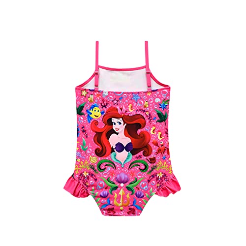 Girls Princess Bathing Suit 6Y Mermaid Swimsuits Cartoon Cute Swimwear One Piece Flutter Tamkini Beach Hawaiian Travel Outfits Gift Red 110 #TOP2