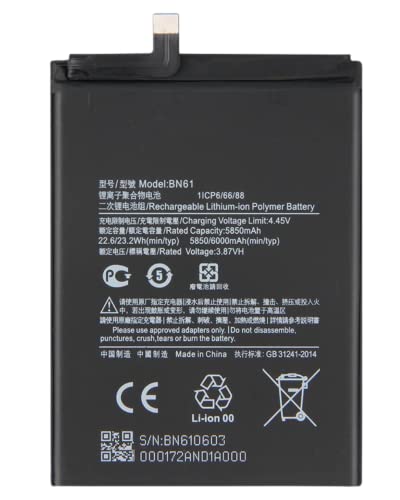 Image of Original Battery BN61 Compatible for Xiaomi Poco X3 Without NFC (NOT FITS for Poco X3 NFC) [1 Year Replacement Warranty]