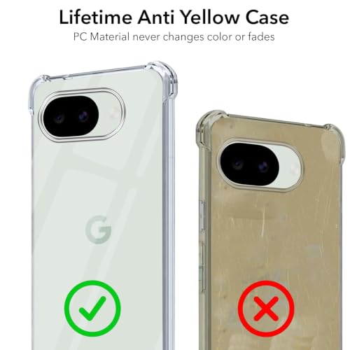 Image of Jkobi Shockproof Crystal-Clear Back Cover for Google Pixel 10a (Anti Yellow Case | Drop & Camera Protection | Hard Polycarbonate)
