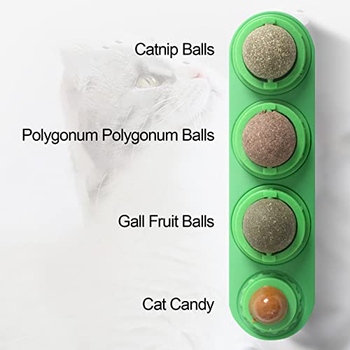 Gato Brinquedos Catnip Ball - 4-em-1 Comestíveis Gatinho Catnip Wall Ball Brinquedos,Bolas comestíve