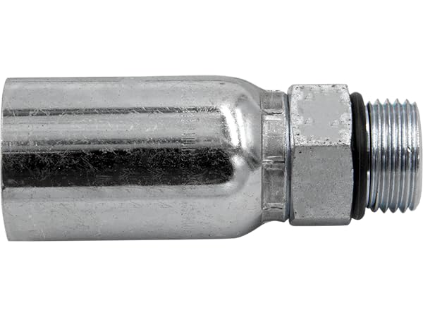 Image of 1 /4 inch Hose x #8 SAE /ORB Male Hydraulic Hose End Crimp Fitting | MB-04-08