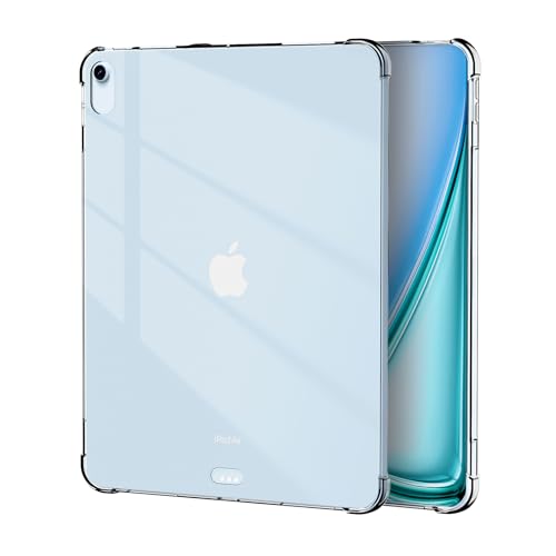 Lunivop Tablet Cover Compatible with iPad Air 11 Inch Case M4/M3/M2 /2026/2025/2024/2022/5th/4th 2020 10.9 '' Slim TPU Anti-Yellowing Silicone Transparent Protective Cover for iPad Air 11'' (Clear)