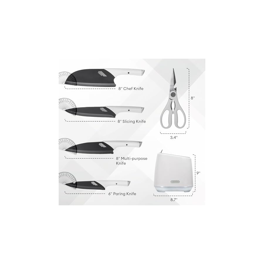 JEETEE-Kitchen-Knife-Set-6-Pcs-Knife-Set-with-Block-Non-stick-and-Rust-proof-Knife-Block-Set-Bionic-Design-with-15-Sharp-Tip-and-Best-Grip-Knife-Handle-Dishwasher-Safe JEETEE Kitchen Knife Set, 6 Pcs Knife Set with Block, Non-stick and Rust-proof Knife Block Set, Bionic Design with 15° Sharp Tip and Best Grip Knife Handle, Dishwasher Safe