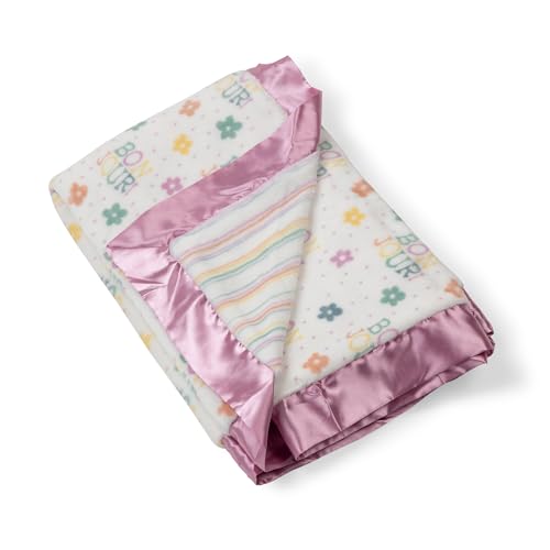 Image of JuJuBe x Studio Oh! Baby Essentials Reversible Baby Blanket - Soft Throw for Newborns & Infants, Ideal for Tummy Time, Home, Travel & Nursery Essentials - Bonjour Bebe
