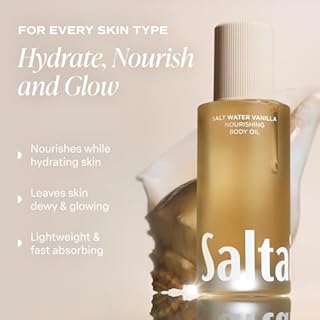 Saltair Body Oil - Luxurious Salt Water Vanilla After Shower and Bath Oil for Women and Men. Botanical, Non-Greasy, Well-Absorbing Moisturizer for Hydrating Dry Skin – 4oz Bottle