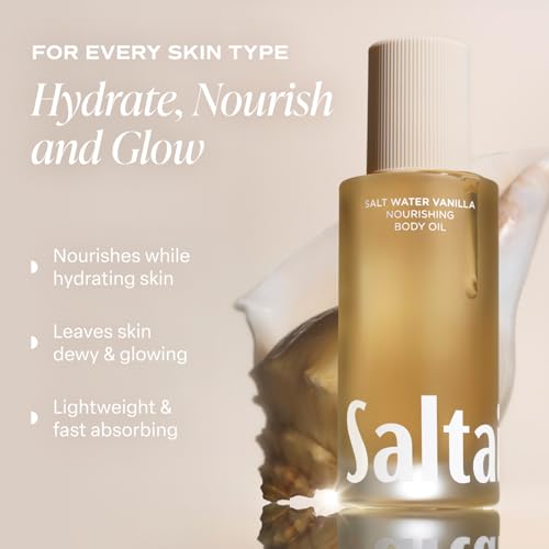 Saltair Body Oil Bundle | Golden Hour & Salt Water Vanilla | 2x 4 fl oz | Coordinated formulas for comfortable daily care easy layering and a soft-feeling finish product thumbnail 4