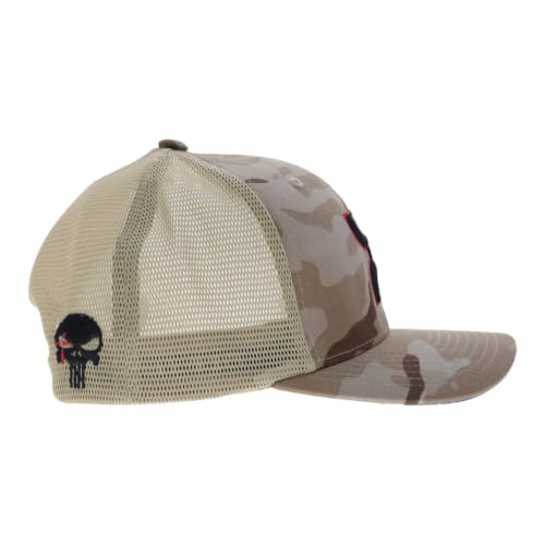 Image of HOOEY Chris Kyle Adjustable Snapback Hat - Mid Profile 6-Panel Breathable Mesh Baseball Cap, Trucker Hat for Men and Women