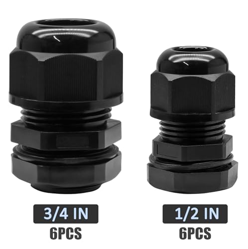 Prensaestopas de nailon regulables IP68 con conector de cable contra tirones 3