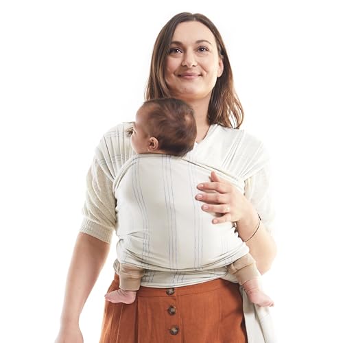 Image of Boba Baby Wrap Carrier - Original Baby Sling Carrier for Newborns (7-35 lbs), Soft, Secure, Hands-Free & Ergonomic, Ideal for Comfortable Bonding, New Parents (Serenity Riviera)