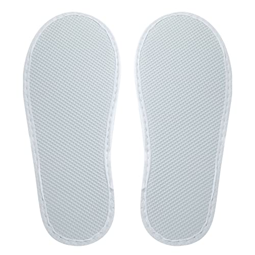 Juvale 24 Pairs Disposable House Slippers For Guests, Bulk Pack For Hotel, Spa , Shoeless Home, White Closed Toe (Us Men Size 10, Women 11) #TOP5