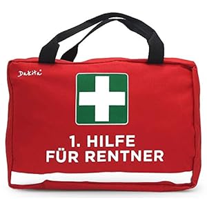 Dakita 1. Hilfe Tasche zur Rente – 28x18x8cm groß | Lustiges Rentner Geschenk zum Ruhestand Abschied für Kollegen…