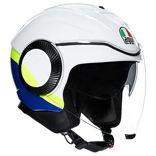 CASCO AGV ORBYT MULTI XS BLOCK WHITE/BLUE/YELLOW FLUO