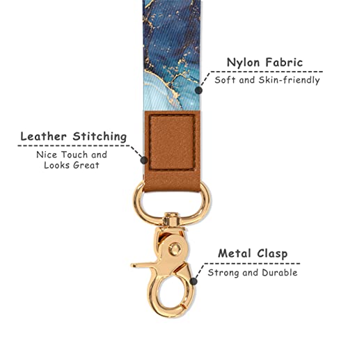Image of Wrist Lanyard Key Chain, Cute Wristlet Strap Keychain Holder for Women Men Car Keys ID Badges Card Wallet Phone Camera