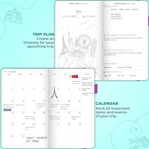 Clever Fox Travel Journal – Vacation Planner with Budget Plan, Packing List, Expense Tracker & Trip Journal – Travelling Itinerary Organizer for Women, Men & Couples – Hardcover - Image 4