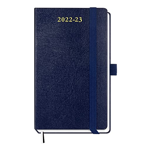 BEZEND Taschenkalender 2023 klein Hardcover [Marineblau] Kalender 2023 Buchkalender A6 ab Sofort Nutzbar bis Dez’23 | Terminplaner 2023 mit FSC®-Zertifiziertem 80 gsm Papier & Stifthalter Cover
