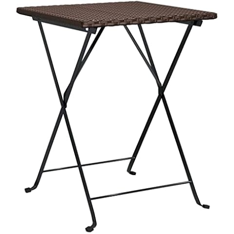 vidaXL Folding Bistro Table in Brown Cover