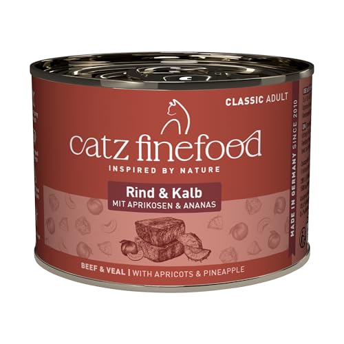 catz finefood Classic Rind & Kalb Katzenfutter nass, 6 x 200g Dose