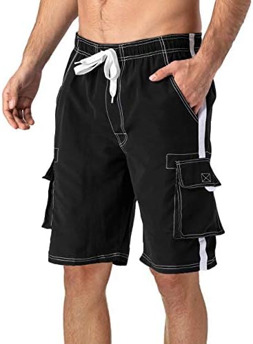 Swim Trunks with Mesh Liner 4 Pockets 