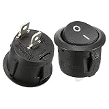 2Pcs Marine Switch Panel Waterproof - Light Switch Panel for Truck Appliances Rocker Switches Round