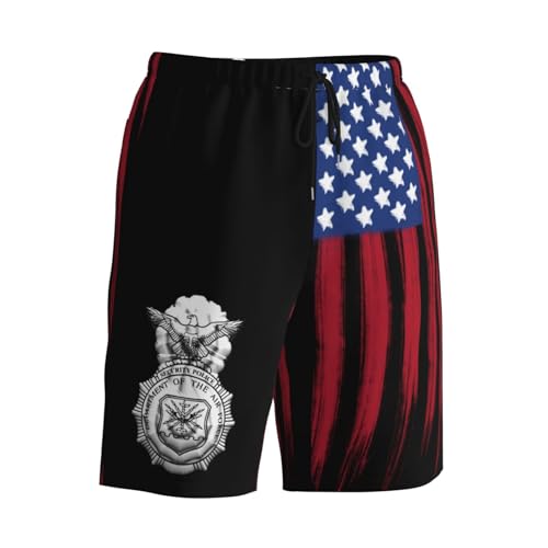 USAF Security Forces Mens Swim Trunks Quick Dry Board Shorts 7" - Hawaii Beach Swimwear3
