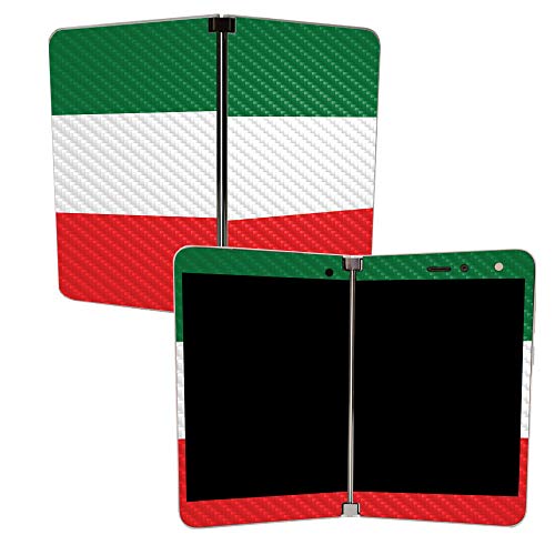 Image of MIGHTY SKINS MightySkins Carbon Fiber Skin for Microsoft Surface Duo - Italian Flag | Protective, Durable Textured Carbon Fiber Finish | Easy to Apply, Remove, and Change Styles | Made in The USA