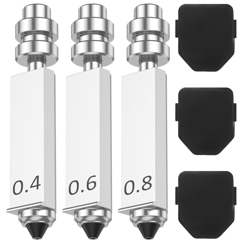 3Pcs 0.4mm 0.6mm 0.8mm Integrated Hardened Steel Nozzle Kit for Anycubic Kobra X Combo, Quick-Swap Extruder Hotend Print