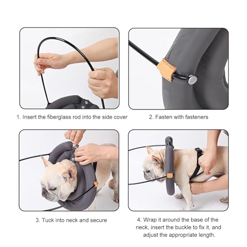 Coleira Leve para Cães Cegos, Anel Anticolisão para Cães Cegos Guia Seguro para Animais de Catarata