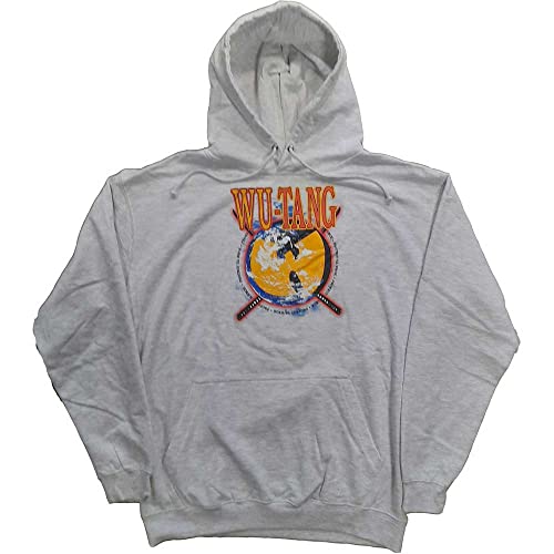 Sweat à Capuche Wu-Tang Clan Homme Gris avec Logo Protect Ya Neck