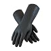 PIP Assurance 28 Mil Flock Lined Neoprene Chemical Gloves with Raised Diamond Grip, Size S-XL (Small)