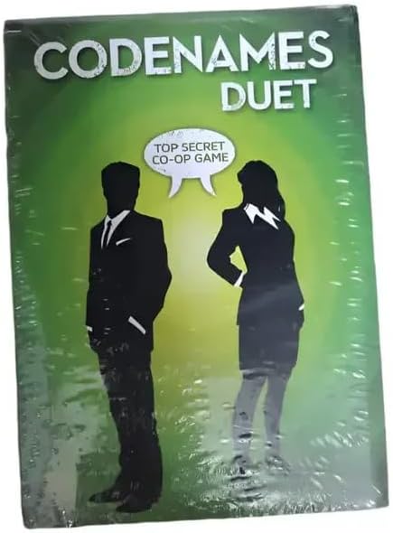CodeNames Duo Word Deduction Board Game | Cooperative Puzzle Word Game for 2 Players | Team-Based Brain Game with 400 New Words | Family & Couple Game Night Fun (Ages 8+)