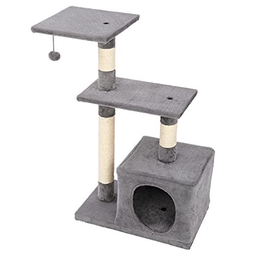 Arbre à chat 32 pouces avec grattoir et jouets d'escalade - 5