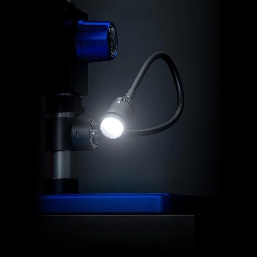 NbgrvB - Lampada per microscopio omnidirezionale a 72 LED, dimmerabile, con