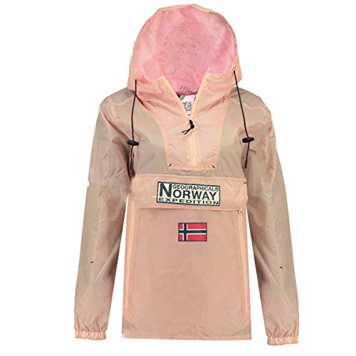 Geographical Norway Parka Cortavientos DE Mujer DOWNCITY Rosa Viejo 03