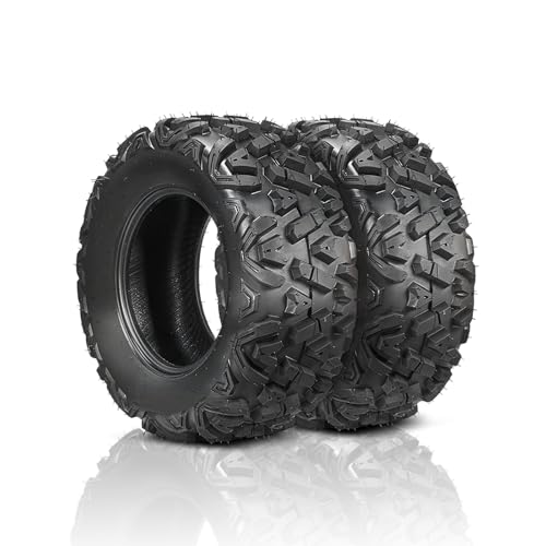 Image of TUFFIOM 25x10-12 ATV Tires Set of 2 for All Terrains, Mud Sand Off-road ATV UTV Tire for Trail Vehicles, 6 PR, Deep Tread, Tubeless