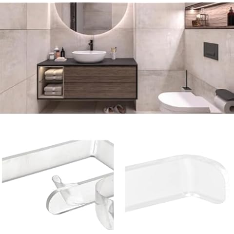 Cyrank Acrylic Toilet Paper Holder Cover