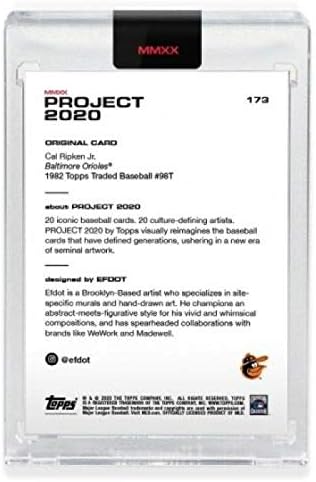 2020 Topps Project 2020 Baseball #173 Cal Ripken Jr. Baltimore Orioles Artist Efdot 1982 Topps Traded Design