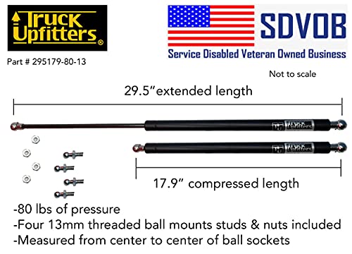 Truck Tonneau Cover Gas Props (29.5”, 80 Lbs) #TOP1