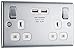 Price comparison product image BG Electrical Double Switched Fast Charging Power Socket with Two USB Charging Ports