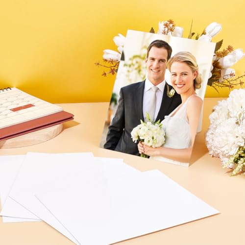 craspire 5 Stück Sublimations Fotoplatte Aus Aluminium 0.5mm Dicke Platte Blankes Metallschild Blanke Wärmeübertragungs Bildplattenblätter Für Den DIY Druck von Fotos Abschlussfeiern Jubiläen