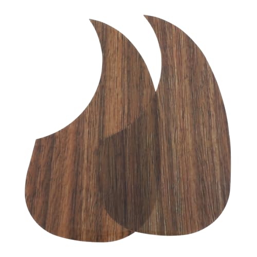 GOOHOCHY 2個木目調のアコースティックギター用 アンチスクラッチピックガード ギターの傷防止 装飾に 簡単貼付けで初心者も 保護パネル