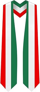 Flag Graduation Stole - Length & Width Fits All Body Types - Study Abroad International Stole