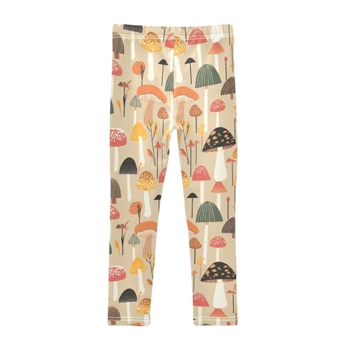 KLL Safari Mushroom Pattern Design Toddler Baby Girl Cotton Leggings Fashion High Waisted Pants Gym2