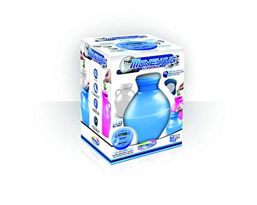Mindscope The Money Jug Digital U.S. Coin Bank Comes with LCD Screen and Bill Count Slot for Adding Bills (Blue)