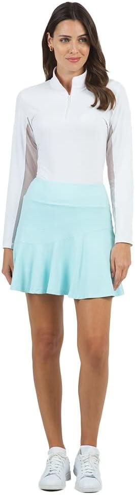 IBKUL Athleisure Wear Sun Protective UPF 50+ Icefil Cooling Mini Check Flounce Skort 20754