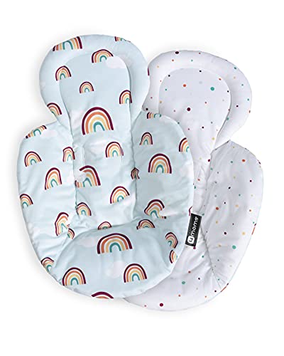 4moms Edición especial: inserto para mecedora de bebé, balancín para bebé, mamaRoo, rockaRoo, impresión por ambos lados, suave, Little Rainbow