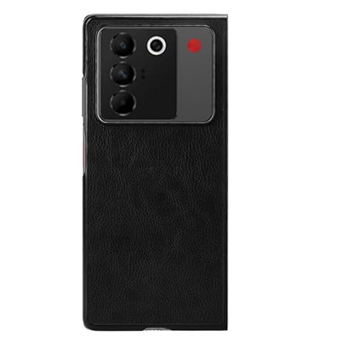 KOOLRIVER�EFor nubia Fold �P�[�X �ϏՌ� �J�o�[ PU���U�[ �w�ʃP�[�X For �k�r�A �t�H�[���h(�u���b�N)