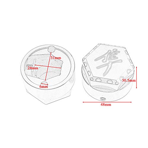 Osbun Cnc Triple Tree Stem Yoke Fork Cover Cap Compatible With Suzuki Hayabusa Gsx1300R 1999-2020 (Black) #TOP2